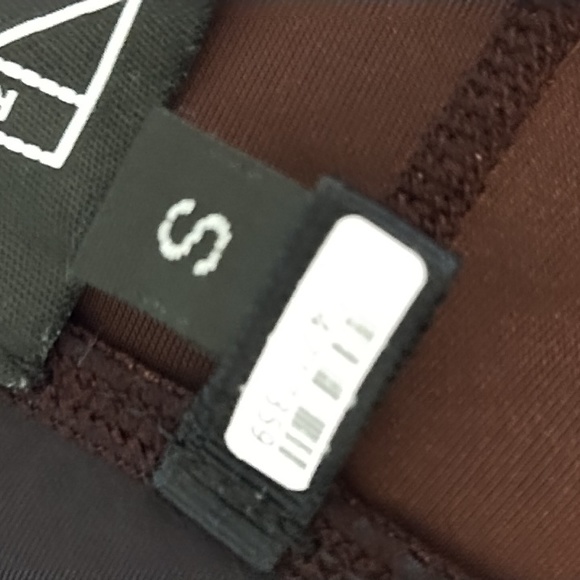 Alala New With Sticker Maroon Velvet Leggings With Black Nylon Side Stripes - Picture 10 of 10